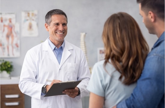 A chiropractor providing targeted spinal treatment to a patient with a disc-related condition
