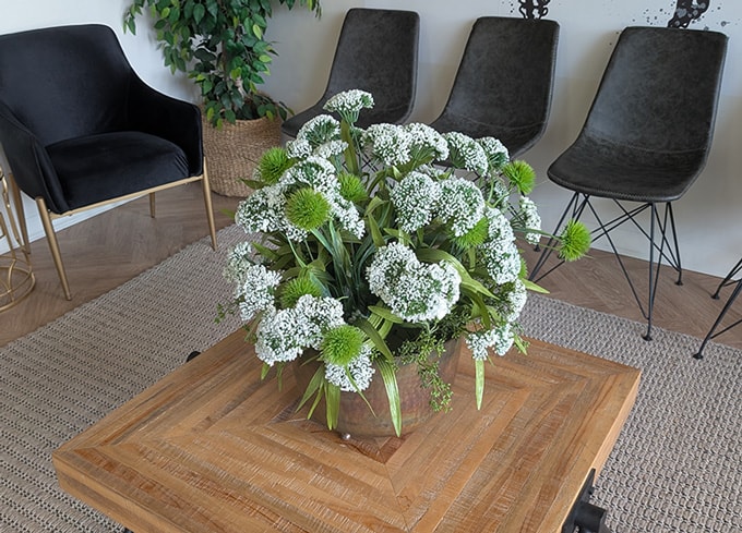 The welcoming waiting room at Lakeview Chiropractic in Calgary