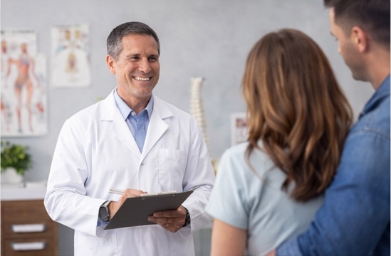 A chiropractor providing targeted spinal treatment to a patient with a disc-related condition